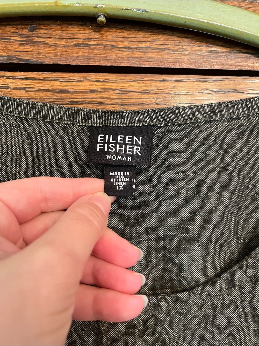 Eileen Fisher 3-Piece Irish Linen Gray Jacket, Tank, Skirt, 2X - Picture 11 of 16
